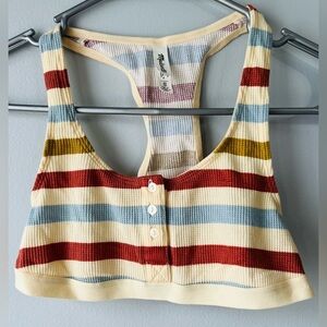 Madewell size XS waffle knit stripped Jayna razorback bralette